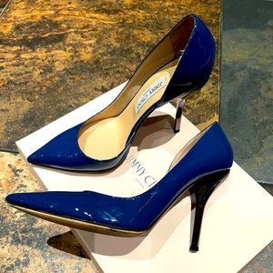 Jimmy Choo Willis Pump in blue patent leather